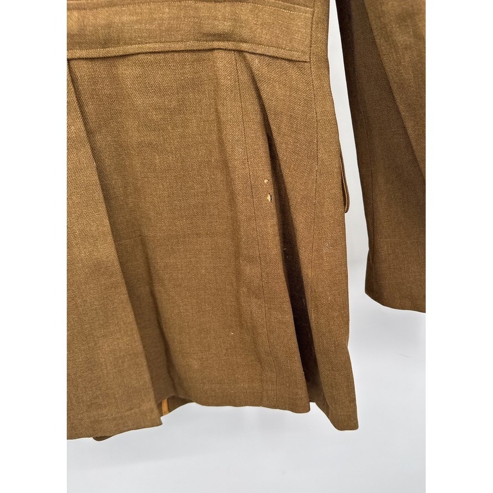 WWII Army‎ Service Forces Coat Jacket Brown Private - Picture 7 of 8